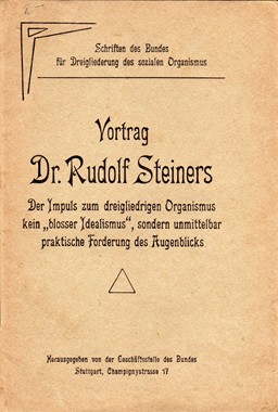 EQUILIBRIUM, Vortrag Dr. Rudolf Steiners